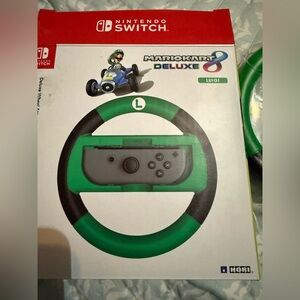 Nintendo Luigi Green Racing Wheel Controller Grip for Switch Joy-Con